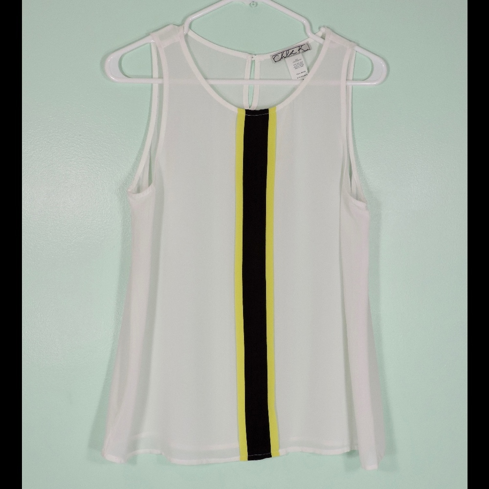 CHLOE K 💄Sheer white tank top